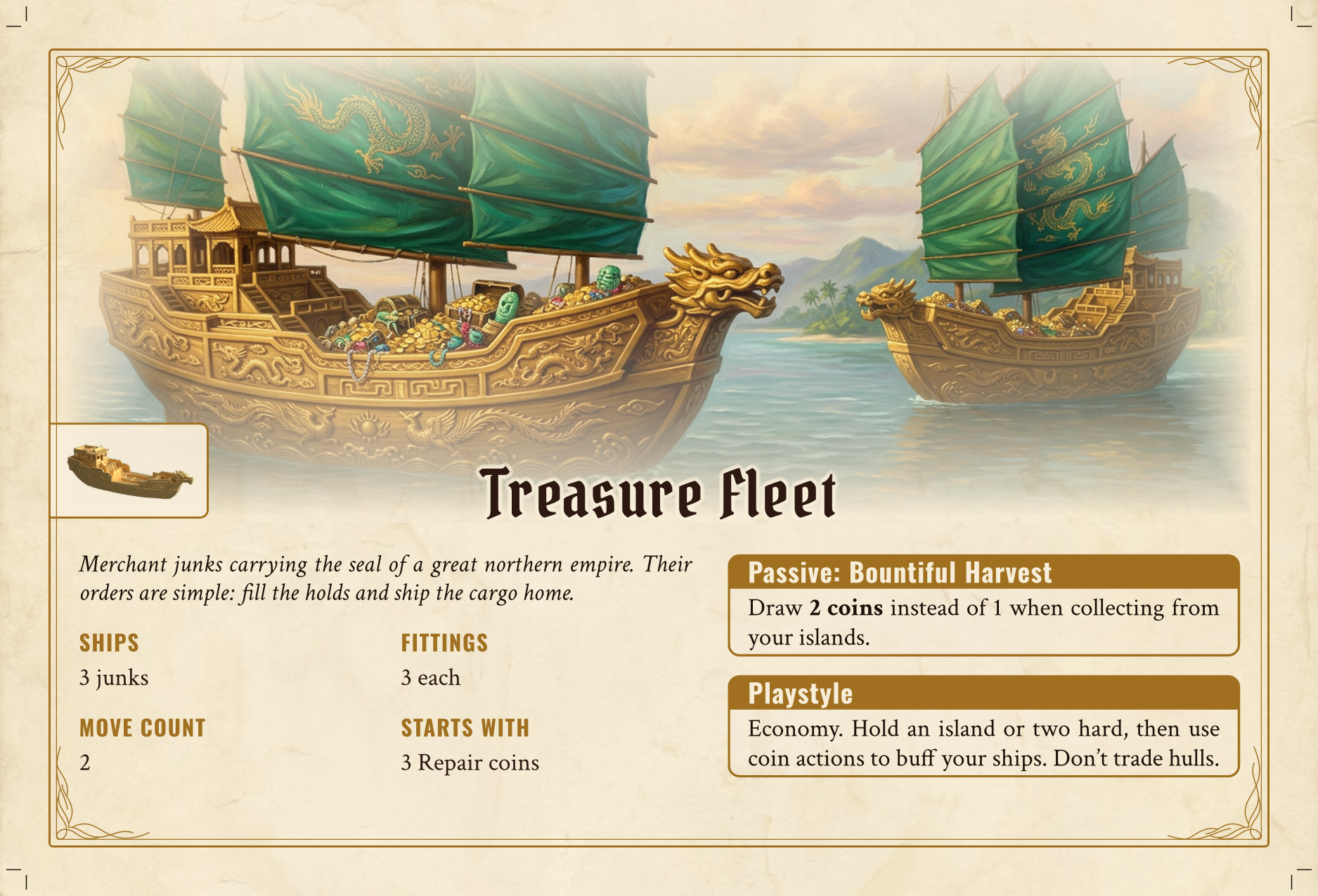 Treasure Fleet faction card